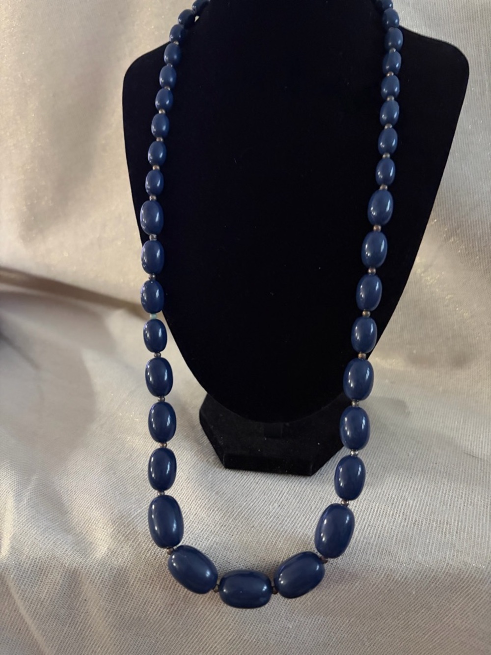 Classic Navy Beaded Necklace - Women Jewelry